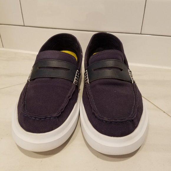 Men’s Cole Haan GRAND360 Rally Blue Canvas Penny Loafers Size 9M (C34726) EUC - Picture 6 of 9